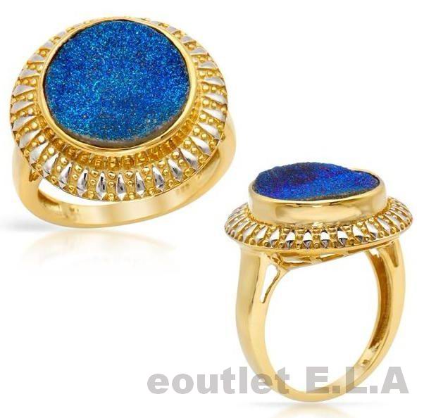 17.31ct GENUINE AGATE SOLID 14K925 RING-size 8